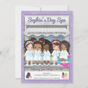 Invitation à une fête de spa pour jeunes filles