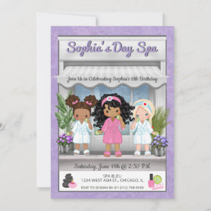Invitation à une fête de spa pour jeunes filles
