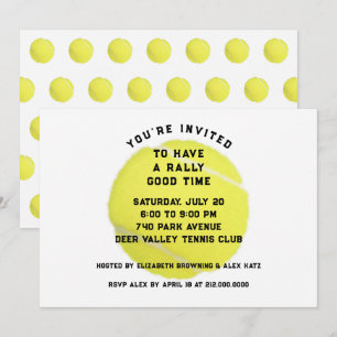 Invitation à une fête de tennis