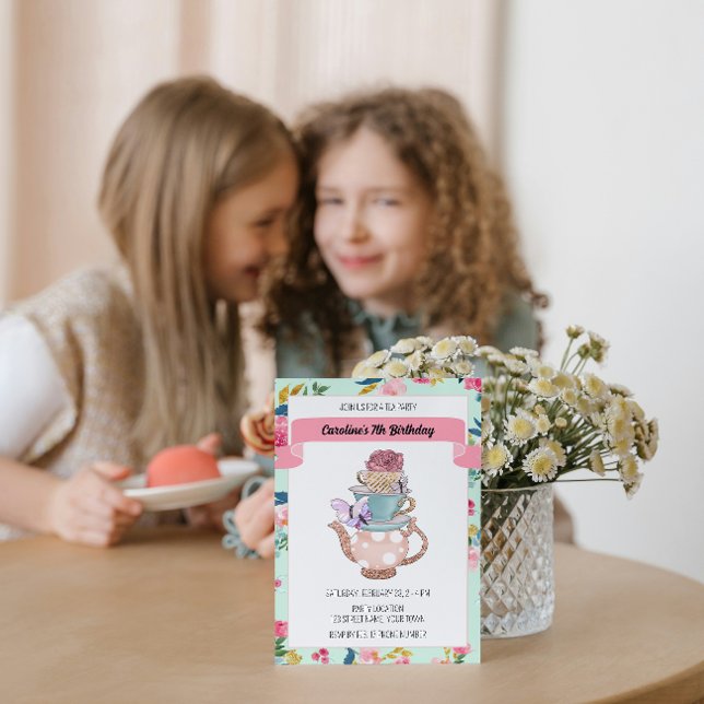 Invitation à une fête de thé fantaisiste (Créateur téléchargé)