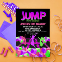 Invitation à une fête de trampoline pour filles