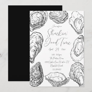 Invitation à une fête d'écaillage d'huîtres