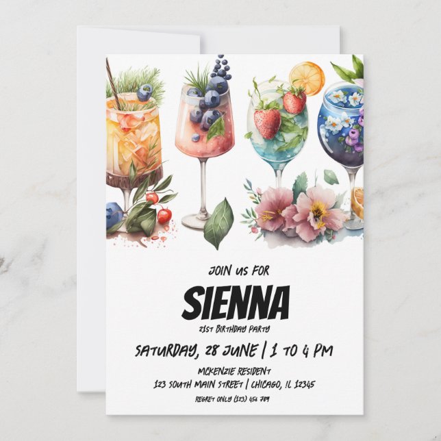 Invitation à une fête d'été sur la plage (Devant)