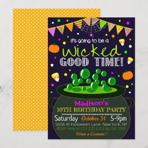 Invitation à une fête d'Halloween