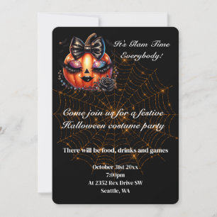 Invitation à une fête d'Halloween