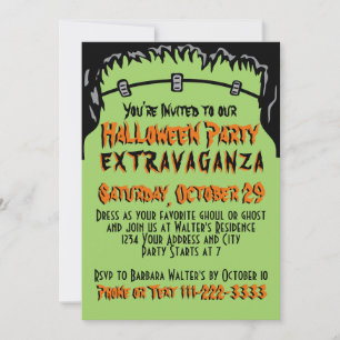 Invitation à une fête d'Halloween