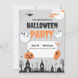 Invitation à une fête d'Halloween