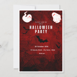 Invitation à une fête d'Halloween avec un gentil f