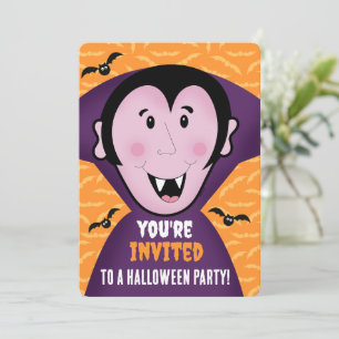Invitation à une fête d'Halloween Dracula Vampire 