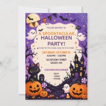 Invitation à une fête d'Halloween effrayante