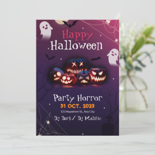 Invitation à une fête d'Halloween, Fête d'Horreur