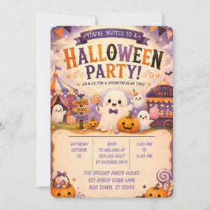 Invitation à une fête d'Halloween spectaculaire 👻