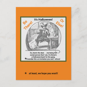 Invitation à une fête d'Halloween / Squelette effr