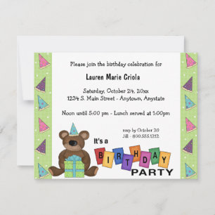 Invitation à une fête d'ours
