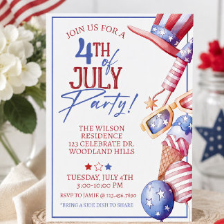 Invitation à une fête du 14 juillet | Été patrioti