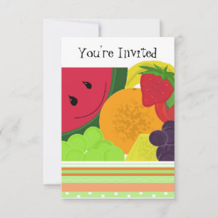 Invitation à une fête fruitée amusante