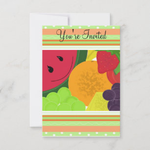 Invitation à une fête fruitée amusante