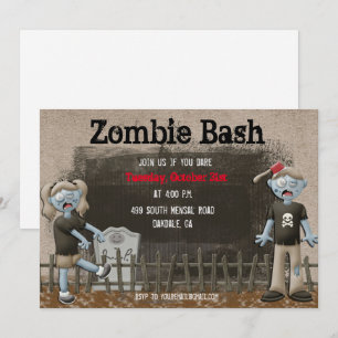 Invitation à une fête Halloween de zombies