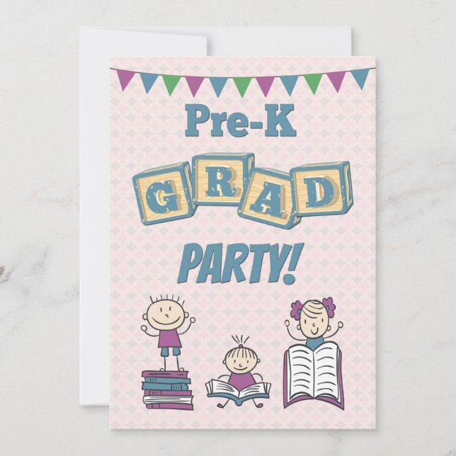 Invitation à une fête pré-K (Devant)