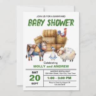 Invitation à une fête prénatale de basse-cour