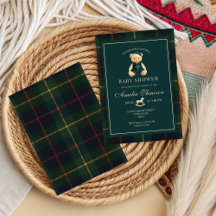 Invitation à une fête prénatale Luxueuse Ourson en