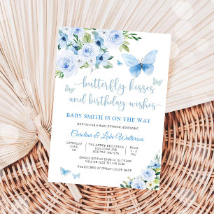 Invitation à une fête prénatale Papillon Bébé