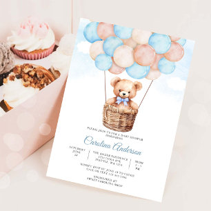 Invitation à une fête prénatale pour bébé avec bal