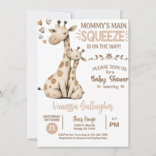 Invitation à une fête prénatale pour maman et bébé
