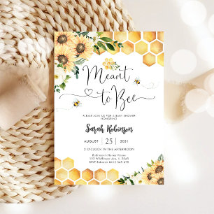 Invitation à une fête prénatale pour une abeille