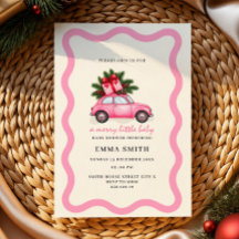 Invitation à une fête prénatale pour une petite fi