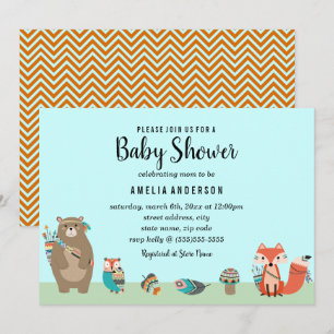 Invitation à une fête prénatale Tribale pour Bébé