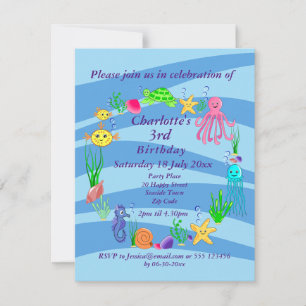 Invitation à une fête sur la vie marine 