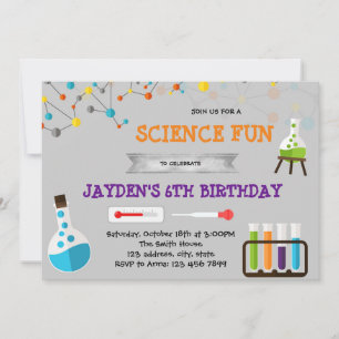 Invitation à une fête sur le thème de la science m