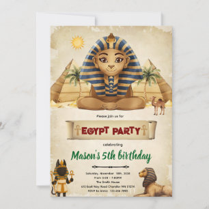 Invitation à une fête sur le thème de l'Égypte