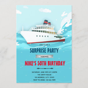 Invitation à une fête sur un bateau de croisière
