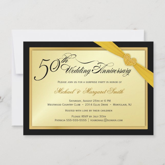 Invitation à une fête surprise pour les 50 ans de  (Devant)