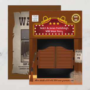 Invitation à une fonction d'entreprise Wild West