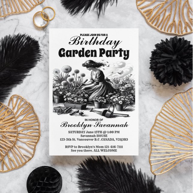 Invitation à une garden-party aux jardins victorie (Créateur téléchargé)