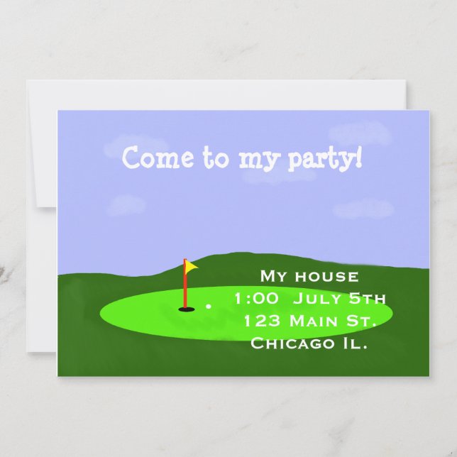 Invitation à une partie de golf (Devant)