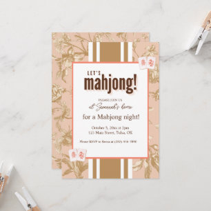 Invitation à une partie de Mahjong, toile, tuiles