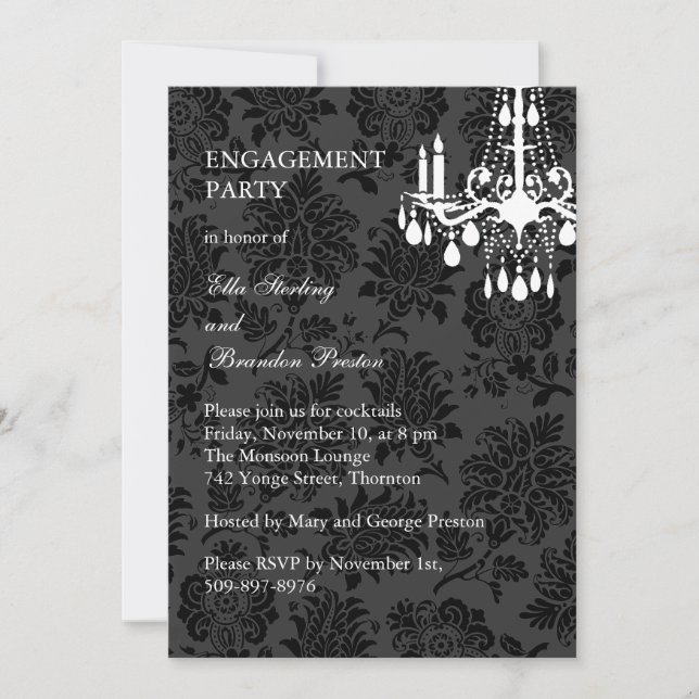 Invitation à une partie d'engagement victorienne D (Devant)