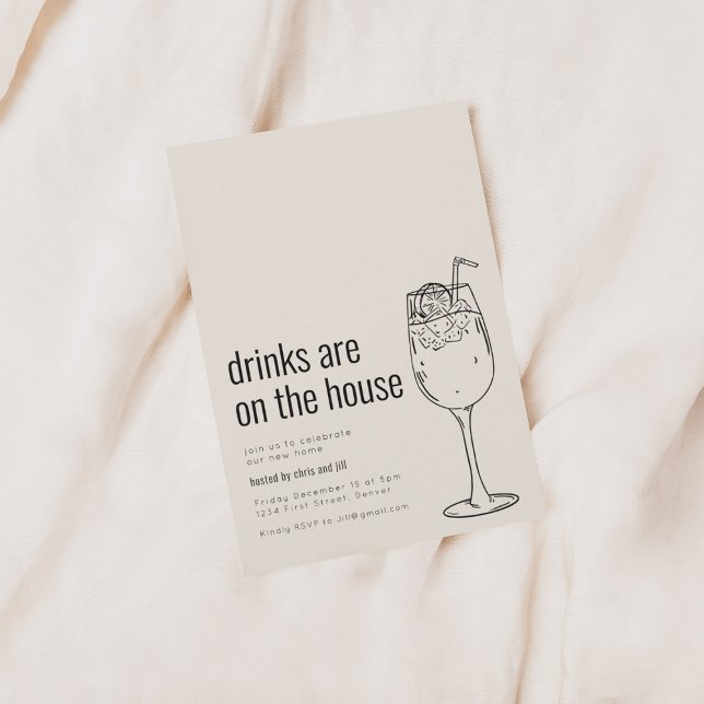 Invitation à une pendaison de crémaillère avec coc (Créateur téléchargé)