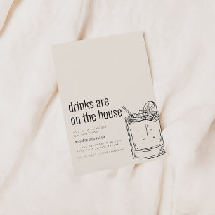 Invitation à une pendaison de crémaillère avec coc