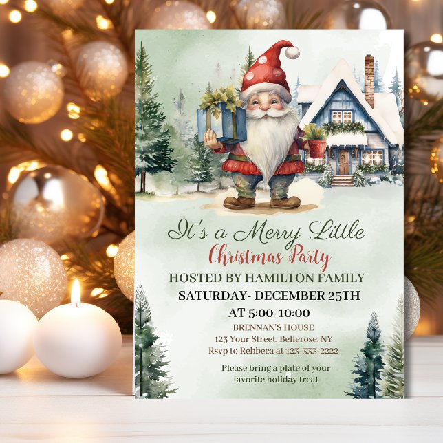 Invitation à une petite fête de Noël joyeuse (Créateur téléchargé)