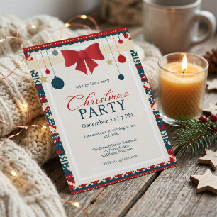 Invitation à une réunion de Noël conviviale scandi