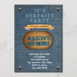 Invitation à une soirée à thème denim
