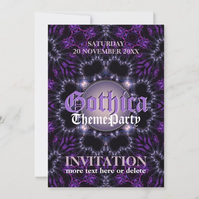 Invitation à une soirée à thème : Nuit gothique po (Devant)