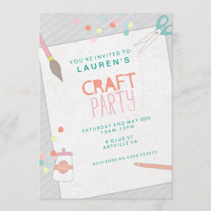 Invitation à une soirée Art & Artisanat moderne