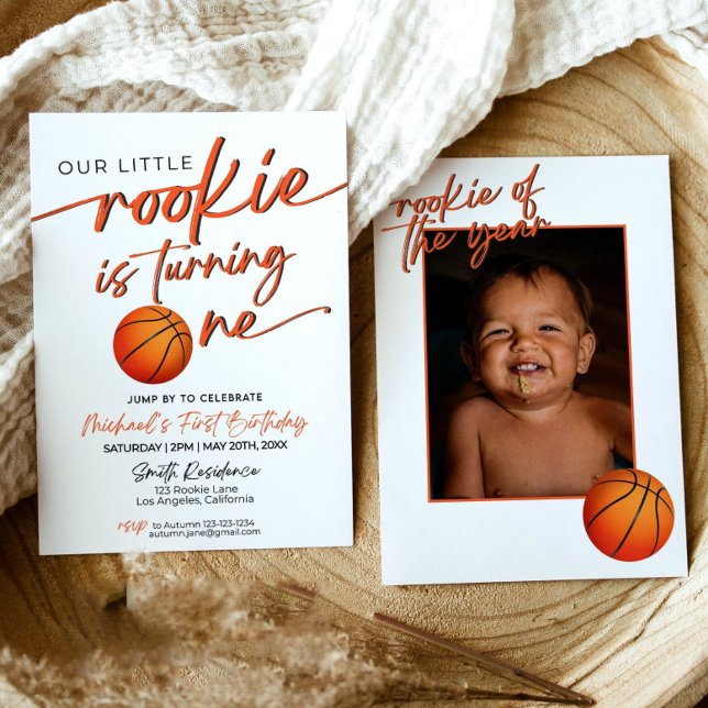 Invitation à une soirée basket Première année de r (Créateur téléchargé)