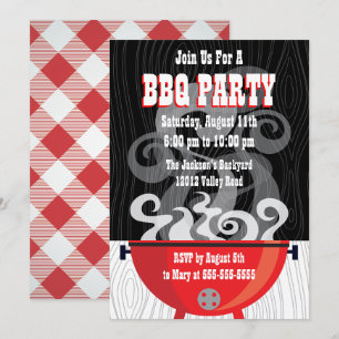 Invitation à une soirée BBQ Smokin